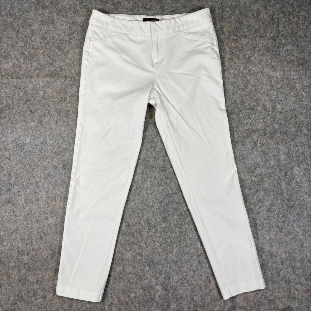 Crosby Skinny BeckDress Pants Womens 8 White Tapered Leg Mid Rise Slacks 32x28